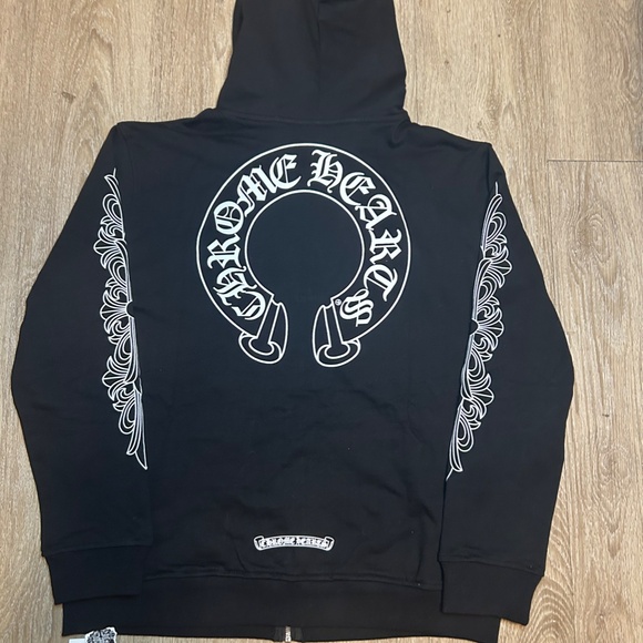 Chrome Hearts Hoodie Black/White (ZipUp) - Picture 2 of 2